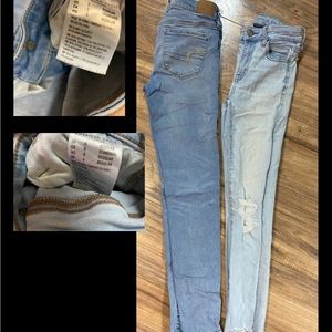 Size 0/2 American eagle super stretch high rise jeans. #100